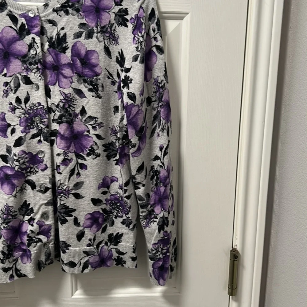 Cute Karen Scott Button Down Sweater Size Large Petite - Picture 5 of 11